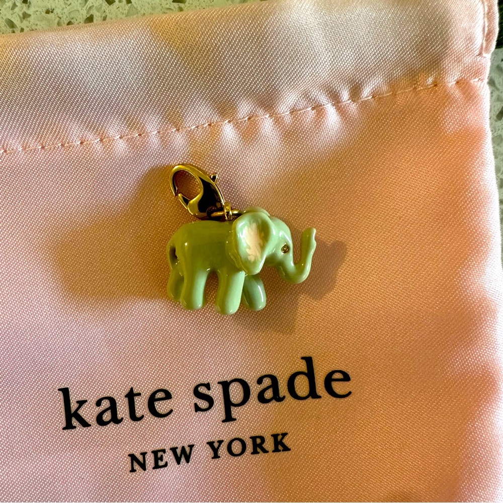 Rare Kate Spade Elephant clip on charm.